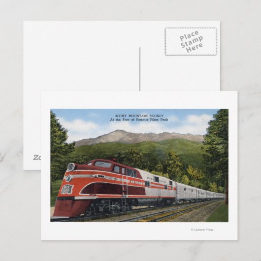 Rocket Train Rocket Briefkaart (Voorkant / Achterkant)