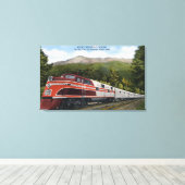 Rocket Train Rocket Canvas Afdruk (Insitu (Houten vloer))