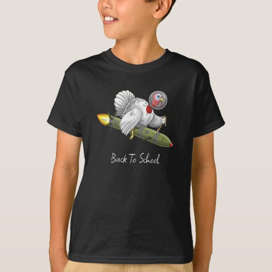 Rocket Turkey is terug naar school T-shirt (Voorkant)