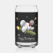 Rocket Turkey's Thanksgiving Journey Blikvorm Glas (Achterkant)