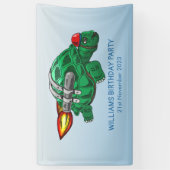 Rocket Turtle Birthday Spandoek (Verticaal)
