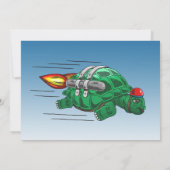 Rocket Turtle Verjaardag Dank u kaart (Achterkant)