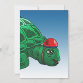 Rocket Turtle Verjaardagsuitnodiging Kaart (Achterkant)