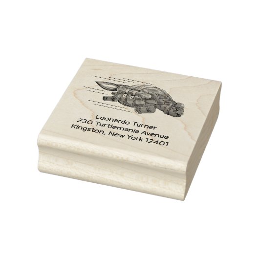 Rocket Turtle's snelle rit Rubberstempel (Stempel)
