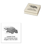 Rocket Turtle's snelle rit Rubberstempel (Gestempeld)