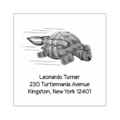 Rocket Turtle's snelle rit Rubberstempel (Afrduk)