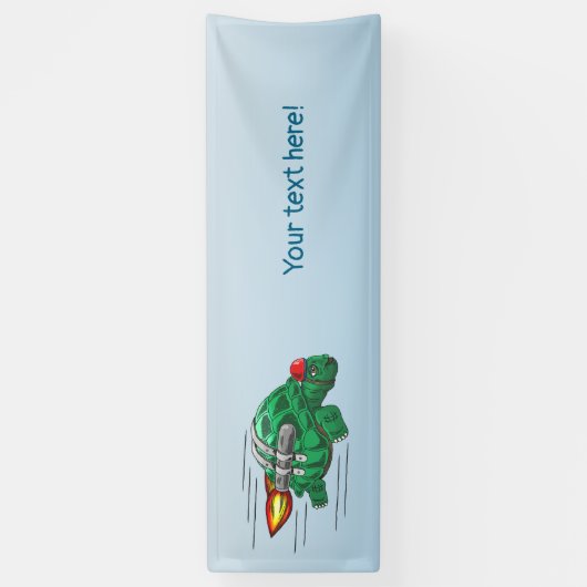 Rocket Turtle's Wilde Jetpack Rit Spandoek (Verticaal)