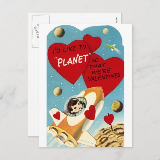 Rocket Valentijn Feestdagenkaart (Voorkant / Achterkant)