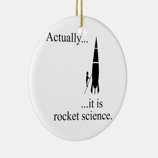Rocket wetenschapper keramisch ornament (Rechts)