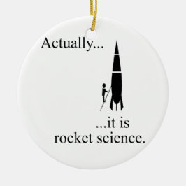 Rocket wetenschapper keramisch ornament
