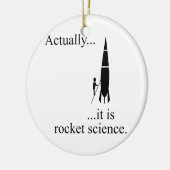 Rocket wetenschapper keramisch ornament (Links)