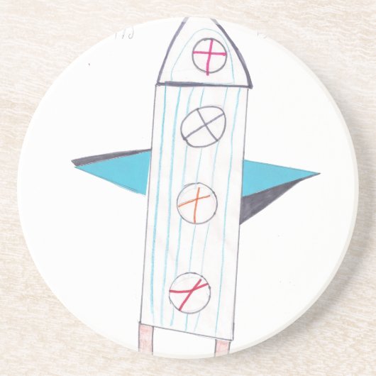 ROCKET ZANDSTEEN ONDERZETTER (Voorkant)