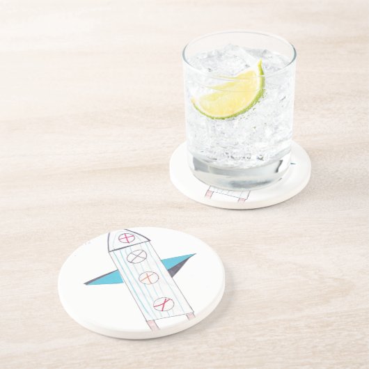 ROCKET ZANDSTEEN ONDERZETTER (Zijkant)