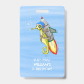 Rocket Zeepaard VIP PAS Badge (Achterkant)