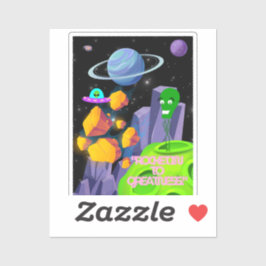 ROCKETING NAAR GROOTHEID STICKER