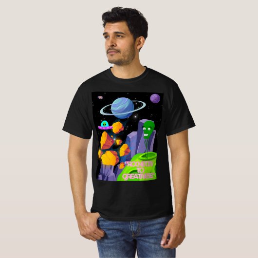 ROCKETING NAAR GROOTHEID T-SHIRT (Voorkant volledig)