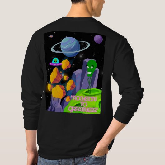 ROCKETING NAAR GROOTHEID T-SHIRT (Achterkant)