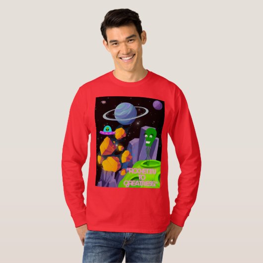 ROCKETING NAAR GROOTHEID T-SHIRT (Voorkant volledig)