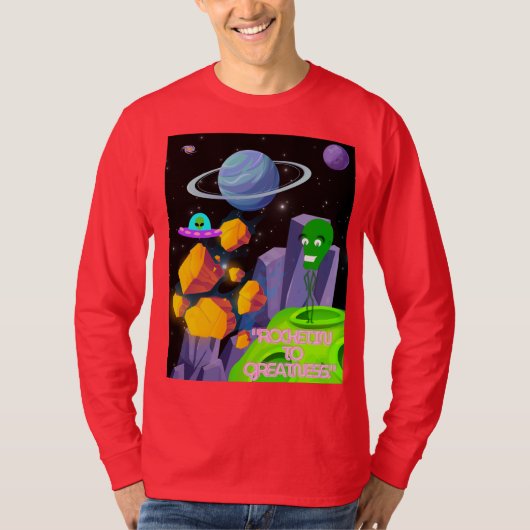 ROCKETING NAAR GROOTHEID T-SHIRT (Voorkant)