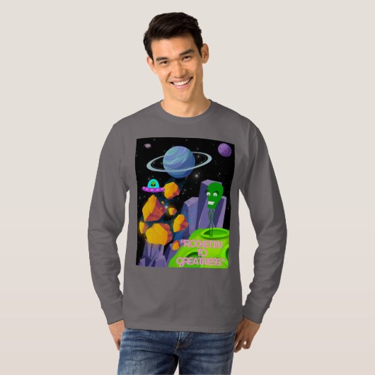 ROCKETING NAAR GROOTHEID T-SHIRT (Voorkant volledig)