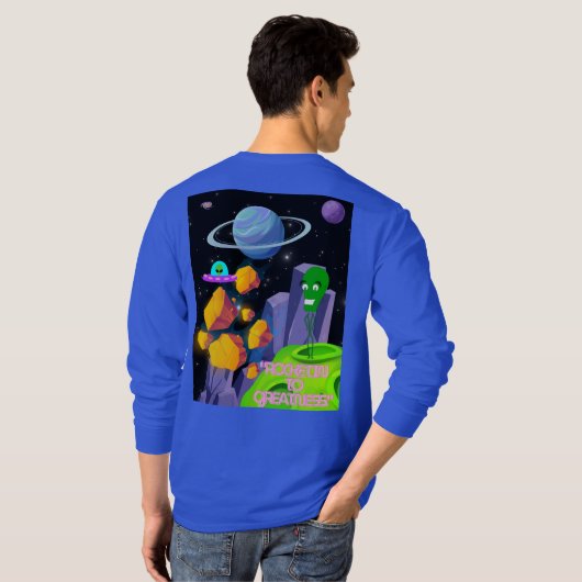 ROCKETING NAAR GROOTHEID T-SHIRT (Achterkant volledig)