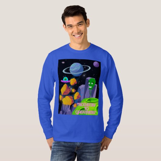 ROCKETING NAAR GROOTHEID T-SHIRT (Voorkant volledig)