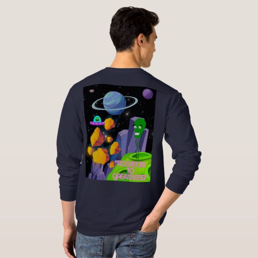 ROCKETING NAAR GROOTHEID T-SHIRT (Achterkant volledig)