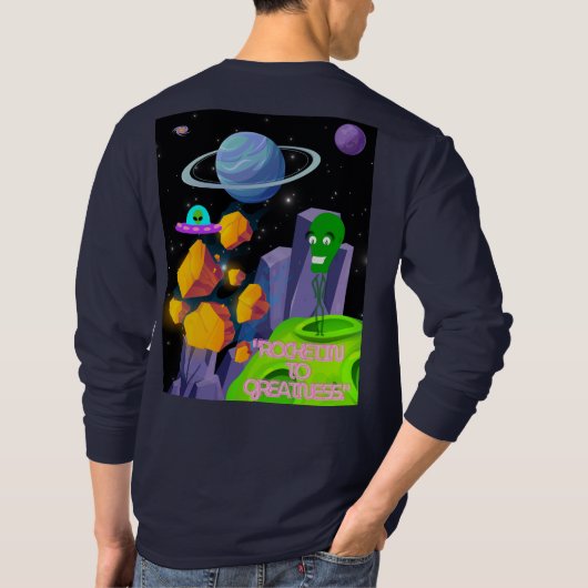 ROCKETING NAAR GROOTHEID T-SHIRT (Achterkant)