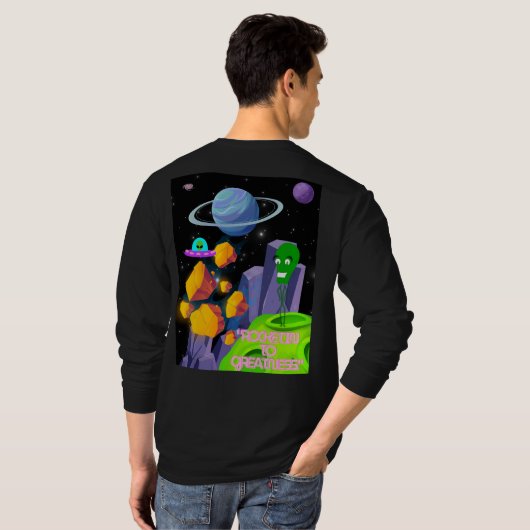 ROCKETING NAAR GROOTHEID T-SHIRT (Achterkant volledig)