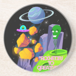 ROCKETING NAAR GROOTHEID ZANDSTEEN ONDERZETTER