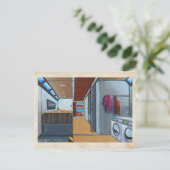 RocketLodge Living Quarters - Briefkaart (Staand voorkant)