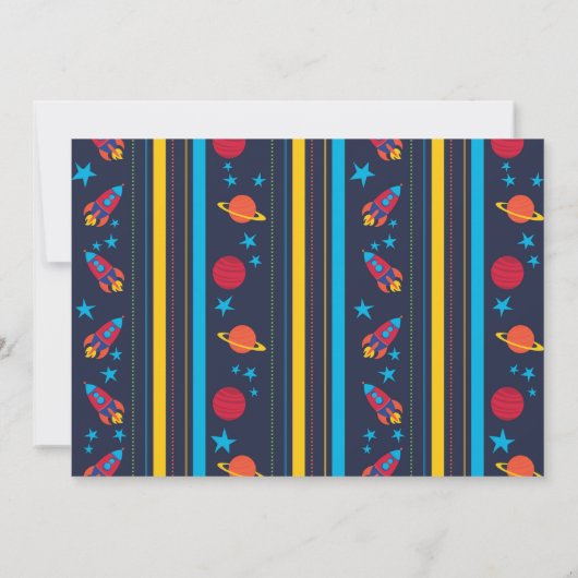 Rocketman 5x7 Verjaardag Uitnodigen Kaart (Achterkant)