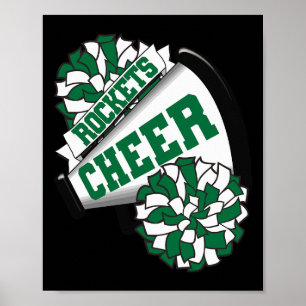 Rockets Cheer Ck naar school Cheerleading Spirit G Poster