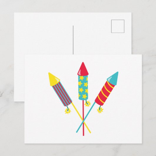Rockets Fireworks Briefkaart (Voorkant / Achterkant)