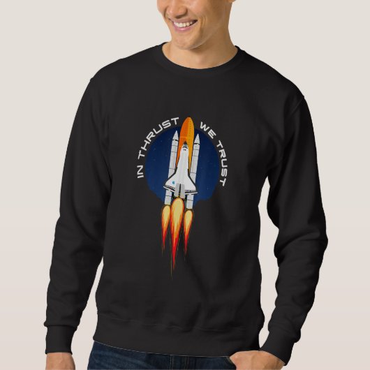 Rockets Space Sciences Spaceship Shuttle Trui (Voorkant)