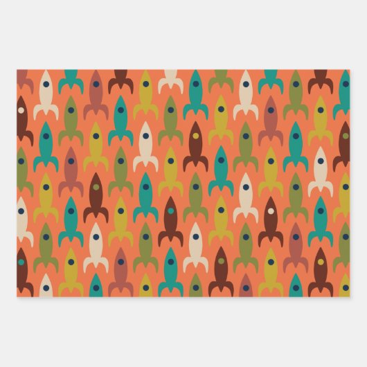 Rockets voor atoomtijdperken en middelgrote storme inpakpapier vel (Voorkant)