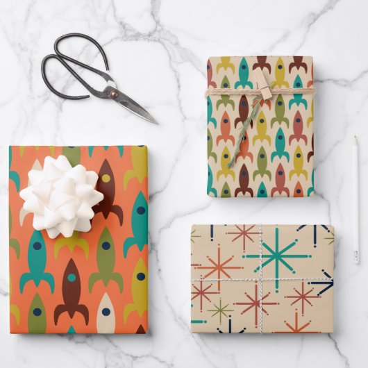 Rockets voor atoomtijdperken en middelgrote storme inpakpapier vel (Voorkant)