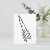 Rocketship Briefkaart (Staand voorkant)