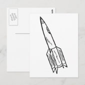 Rocketship Briefkaart (Voorkant / Achterkant)