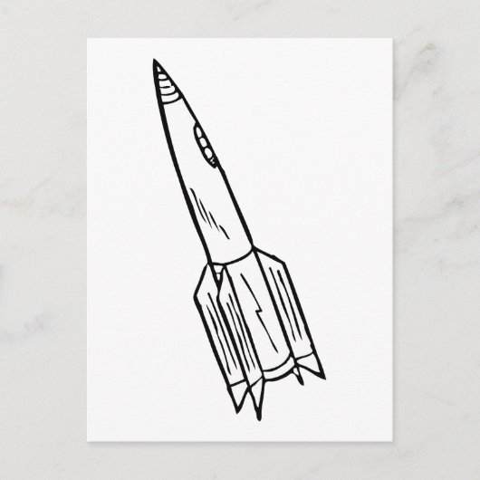 Rocketship Briefkaart (Voorkant)
