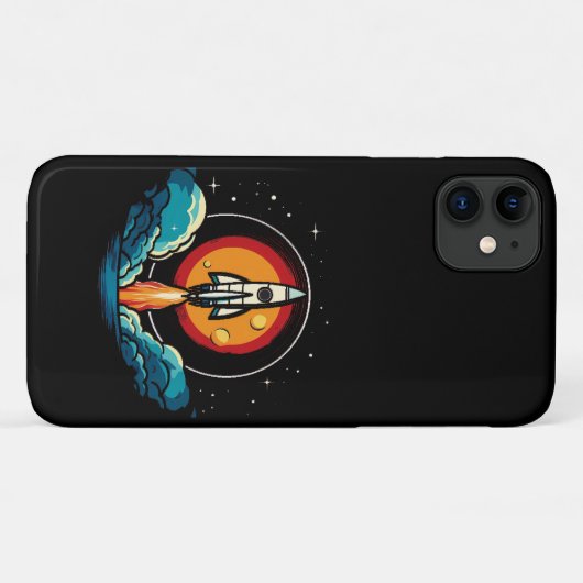 Rocketship Case-Mate iPhone Case (Achterkant (horizontaal))