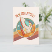 Rocketship nieuw avontuur kaart (Staand voorkant)