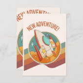Rocketship nieuw avontuur kaart (Voorkant / Achterkant)
