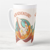 Rocketship nieuw avontuur latte mok (Linkerhoek)