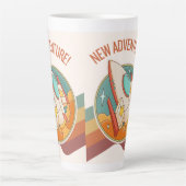 Rocketship nieuw avontuur latte mok (Voorkant)