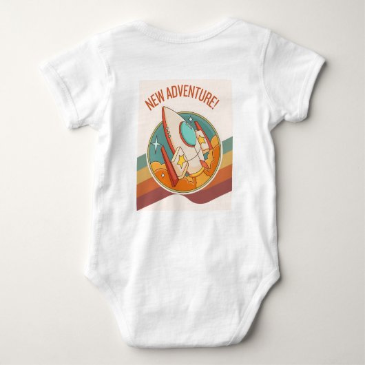 Rocketship nieuw avontuur romper (Achterkant)