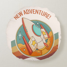 Rocketship nieuw avontuur rond kussen