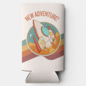 Rocketship nieuw avontuur seltzer blikjeskoeler (Achterkant)