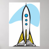 Rocketship Ready for Launch Poster (Voorkant)