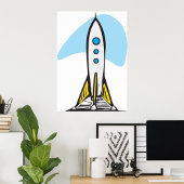 Rocketship Ready for Launch Poster